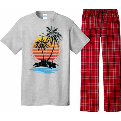 Retro Tropical Island Pajama Set