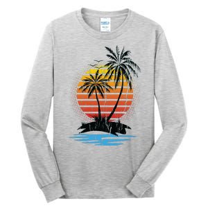 Retro Tropical Island Tall Long Sleeve T-Shirt