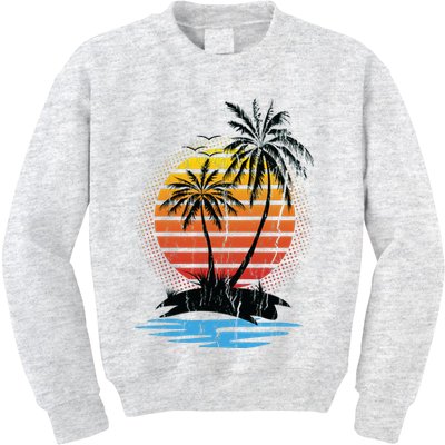 Retro Tropical Island Kids Sweatshirt