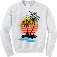 Retro Tropical Island Kids Sweatshirt