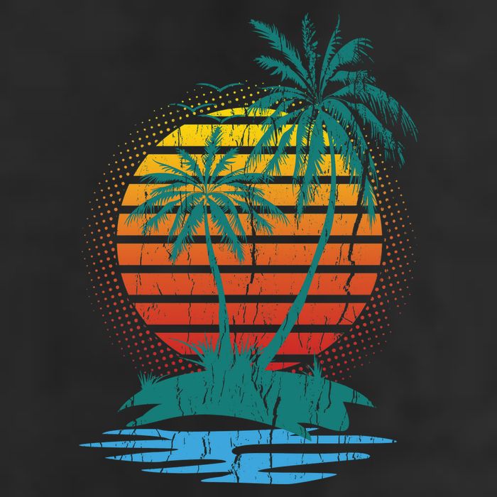 Retro Tropical Island Cool Comfort Performance Bucket Hat