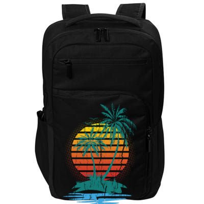 Retro Tropical Island Impact Tech Backpack