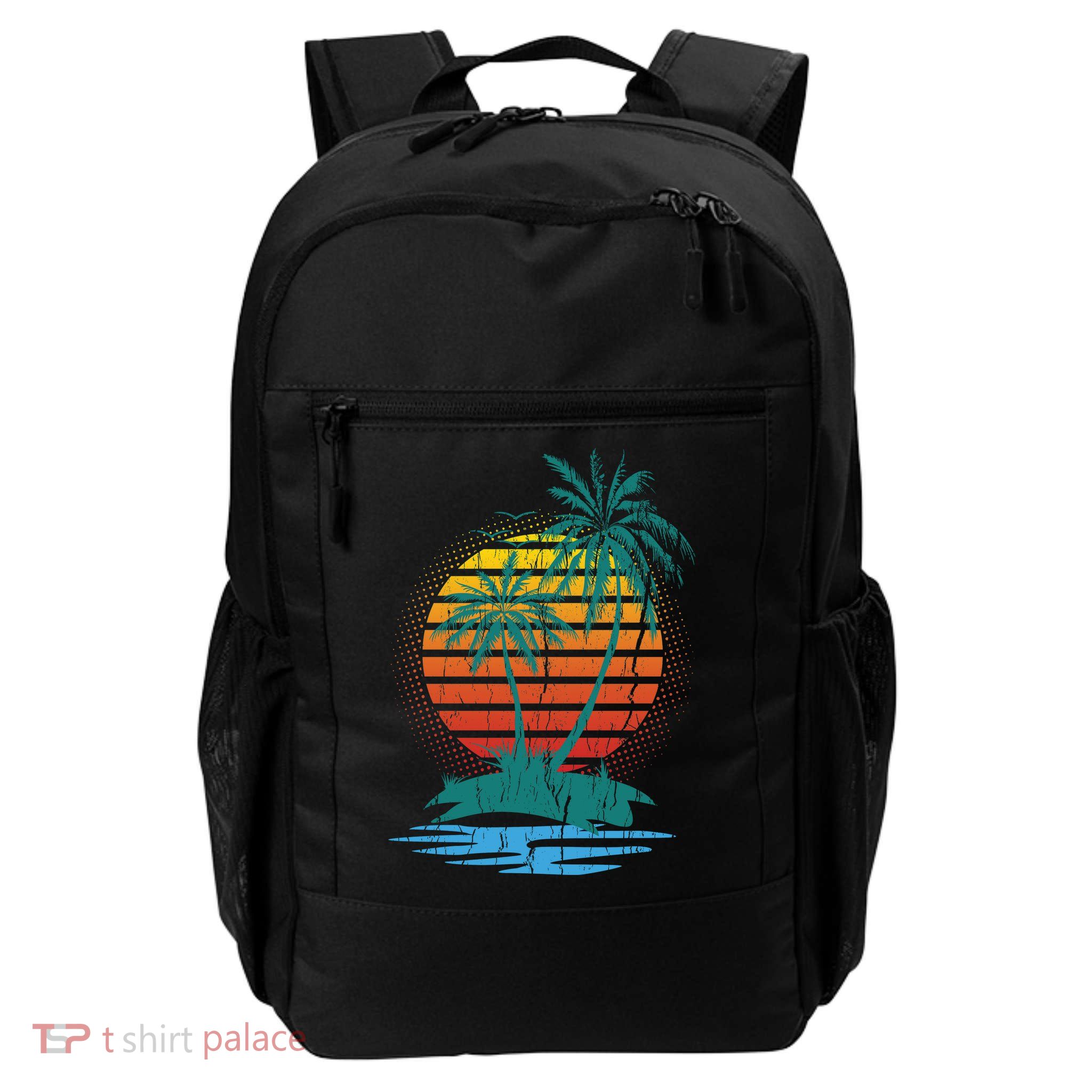 Retro Tropical Island Backpack