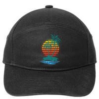Retro Tropical Island 7-Panel Snapback Hat