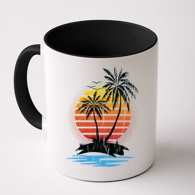 Retro Tropical Island Mug