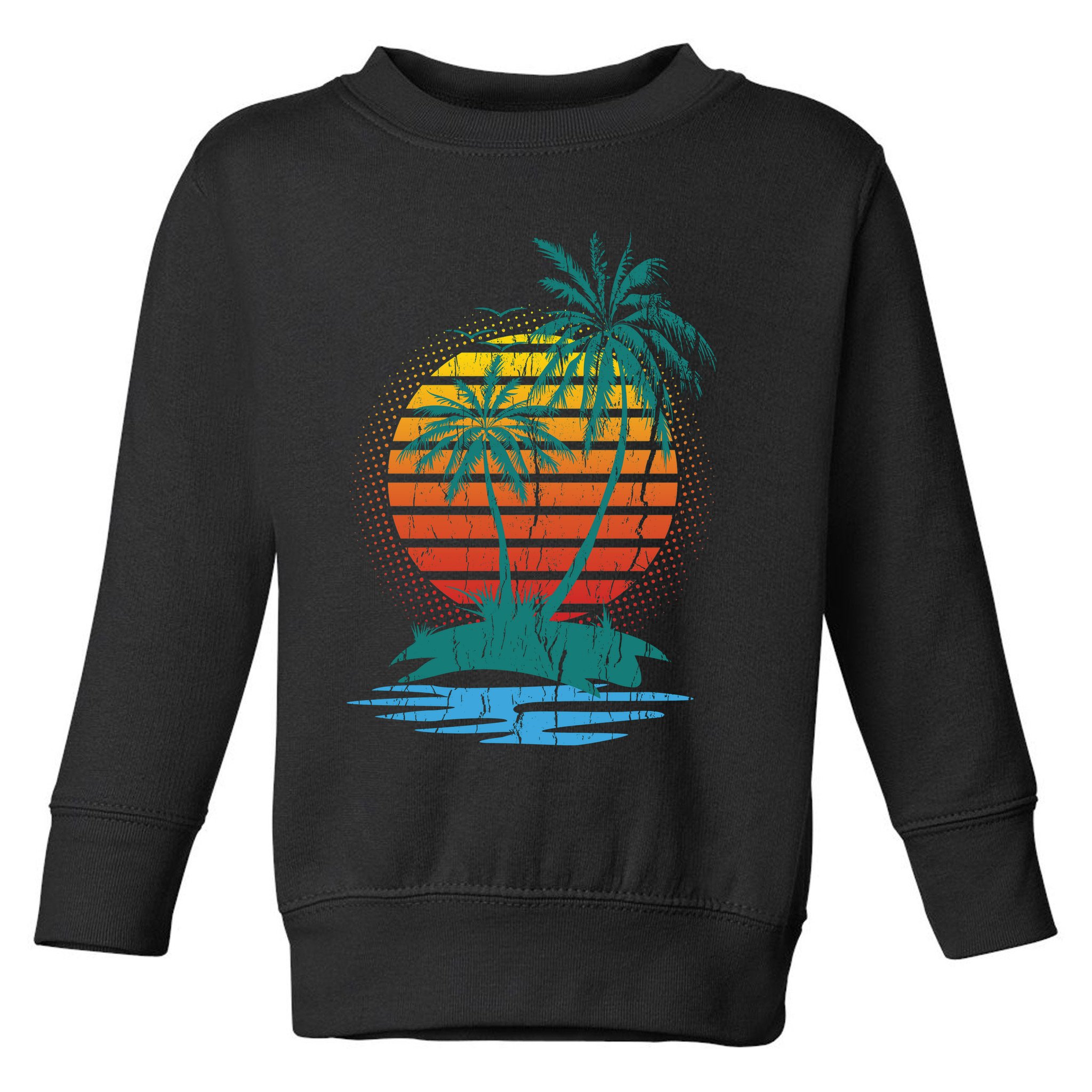 Retro Tropical Island Toddler Sweatshirt