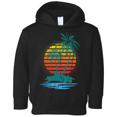 Retro Tropical Island Toddler Hoodie
