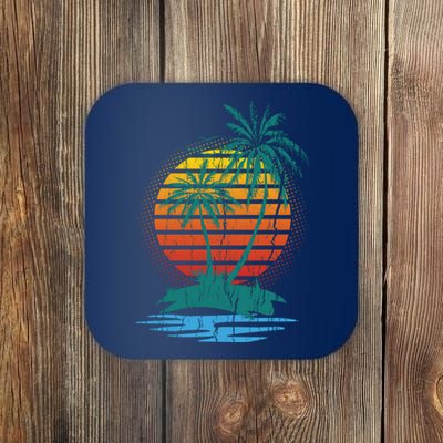 Retro Tropical Island Coaster