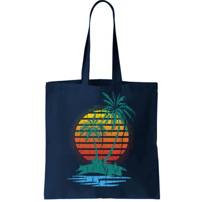 Retro Tropical Island Tote Bag