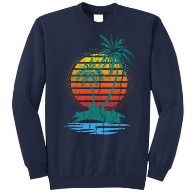 Retro Tropical Island Tall Sweatshirt