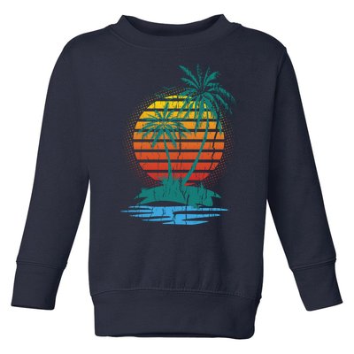 Retro Tropical Island Toddler Sweatshirt