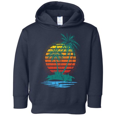 Retro Tropical Island Toddler Hoodie