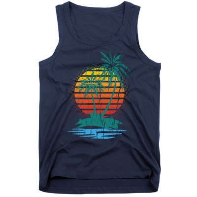 Retro Tropical Island Tank Top