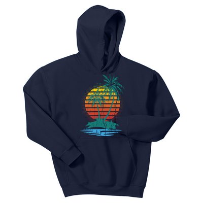 Retro Tropical Island Kids Hoodie