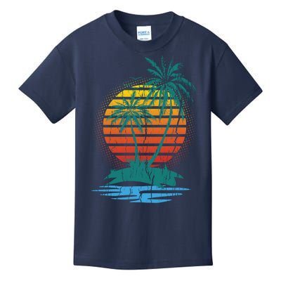 Retro Tropical Island Kids T-Shirt