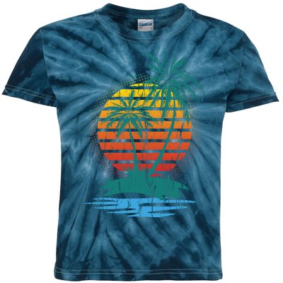 Retro Tropical Island Kids Tie-Dye T-Shirt