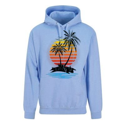 Retro Tropical Island Unisex Surf Hoodie