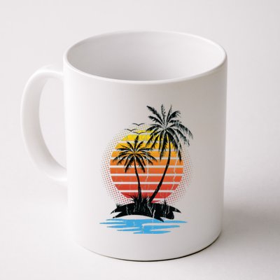 Retro Tropical Island Coffee Mug