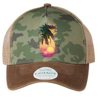 Retro Tropical Pineapple Legacy Tie Dye Trucker Hat