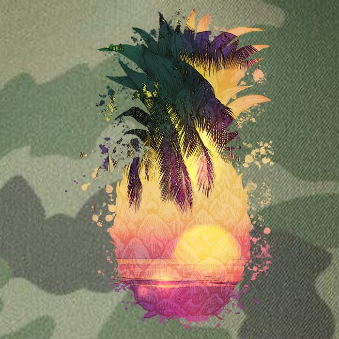 Retro Tropical Pineapple Legacy Tie Dye Trucker Hat