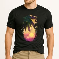 Retro Tropical Pineapple Cooling Performance Crew T-Shirt