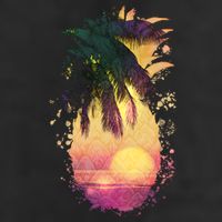 Retro Tropical Pineapple Adult Drive Performance Visor