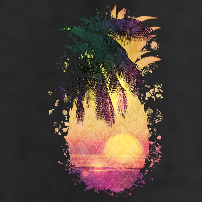 Retro Tropical Pineapple Adult Drive Performance Visor