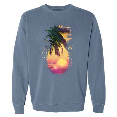 Retro Tropical Pineapple Garment-Dyed Sweatshirt