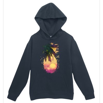 Retro Tropical Pineapple Urban Pullover Hoodie