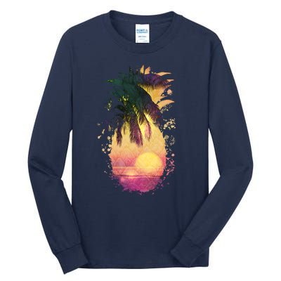 Retro Tropical Pineapple Tall Long Sleeve T-Shirt