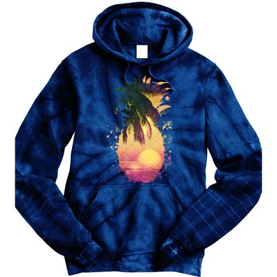 Retro Tropical Pineapple Tie Dye Hoodie