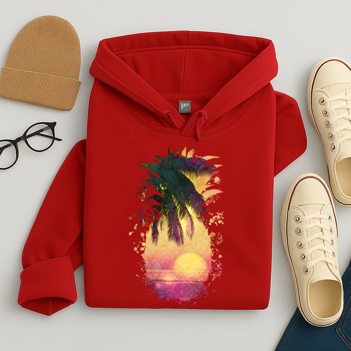 Retro Tropical Pineapple Hoodie