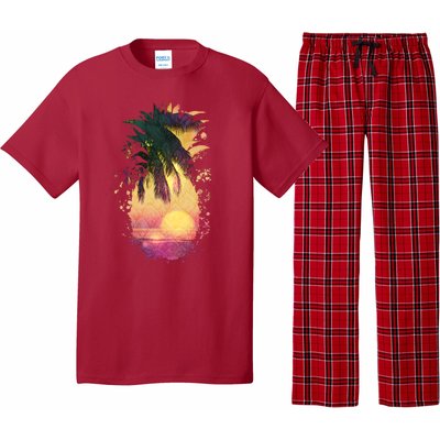 Retro Tropical Pineapple Pajama Set