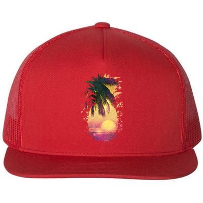 Retro Tropical Pineapple Flatbill Hat
