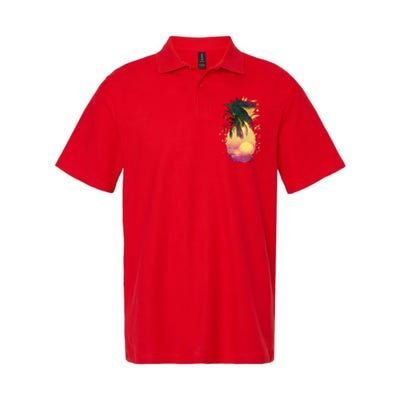 Retro Tropical Pineapple Softstyle Adult Sport Polo