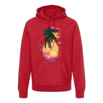 Retro Tropical Pineapple Premium Hoodie