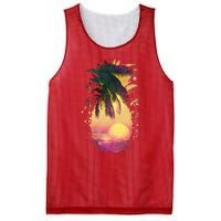 Retro Tropical Pineapple Mesh Reversible Basketball Jersey Tank