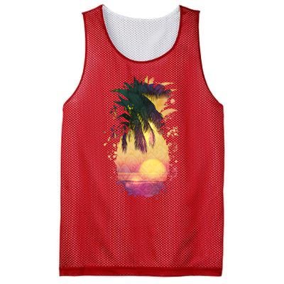 Retro Tropical Pineapple Mesh Reversible Basketball Jersey Tank