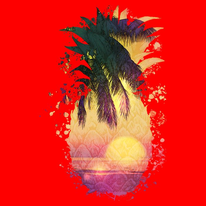Retro Tropical Pineapple Mesh Reversible Basketball Jersey Tank