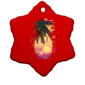 Retro Tropical Pineapple Ceramic Star Ornament