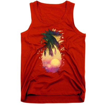 Retro Tropical Pineapple Tank Top