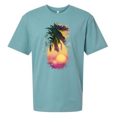 Retro Tropical Pineapple Sueded Cloud Jersey T-Shirt