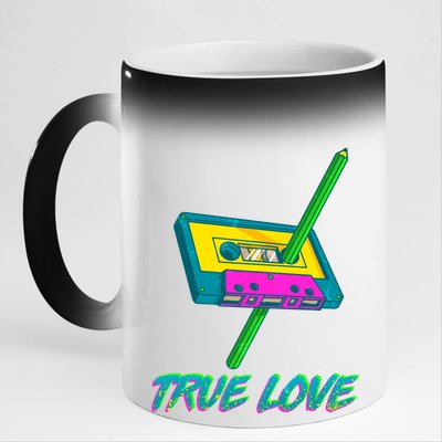 Retro True Love 11oz Black Color Changing Mug