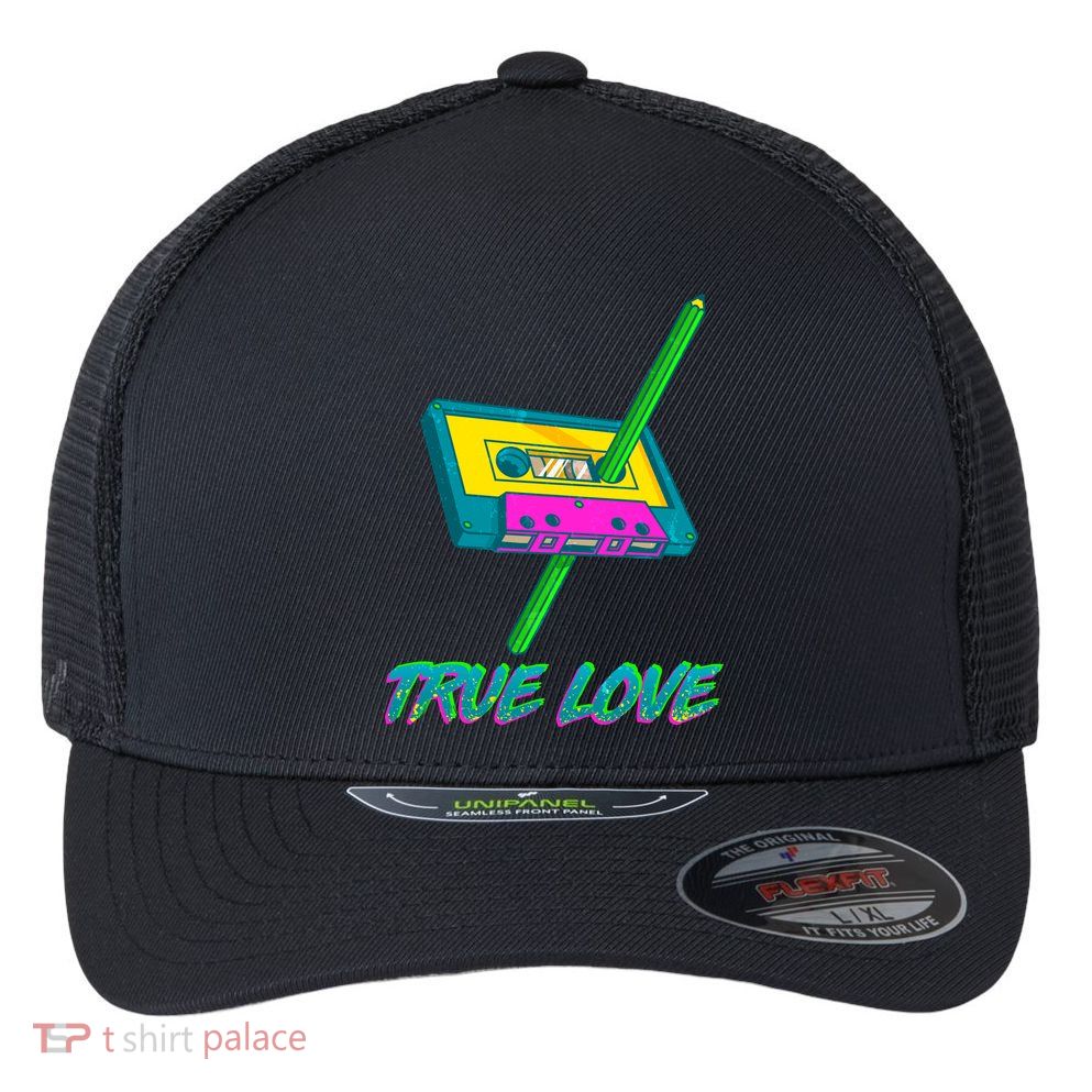 Retro True Love Flexfit Unipanel Trucker Cap