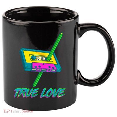 Retro True Love 11oz C Handle Ceramic Mug
