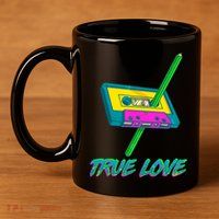 Retro True Love 11oz C Handle Ceramic Mug