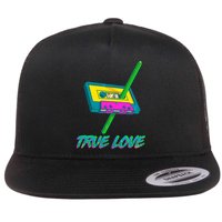 Retro True Love Flat Bill Trucker Hat