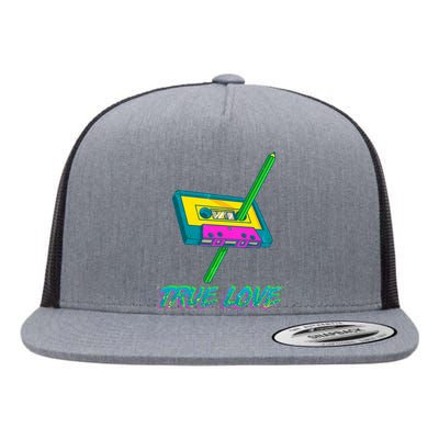 Retro True Love Flat Bill Trucker Hat