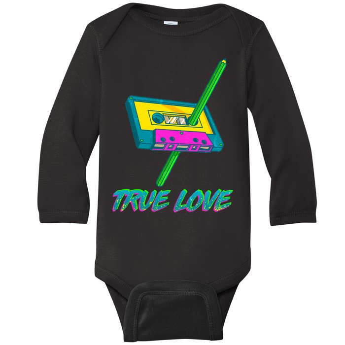 Retro True Love Baby Long Sleeve Bodysuit