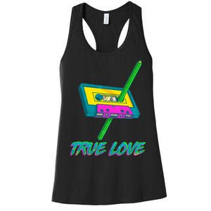 Retro True Love Women's Racerback Tank